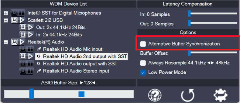Alternative Buffer Synchronization
